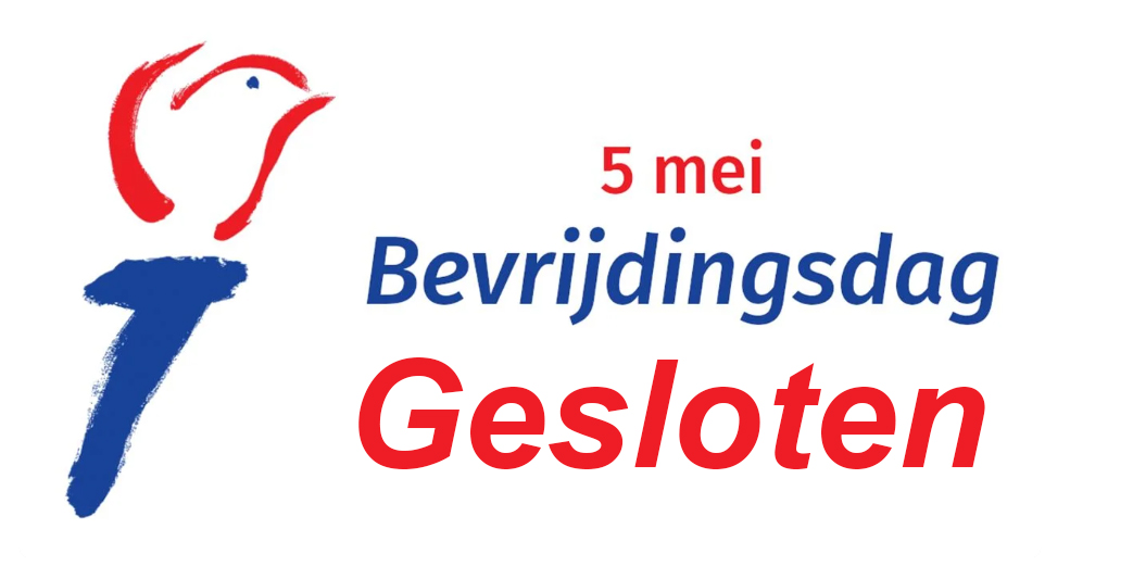 Dinsdag 5 mei zijn wij i.v.m. Bevrijdingsdag gesloten.
