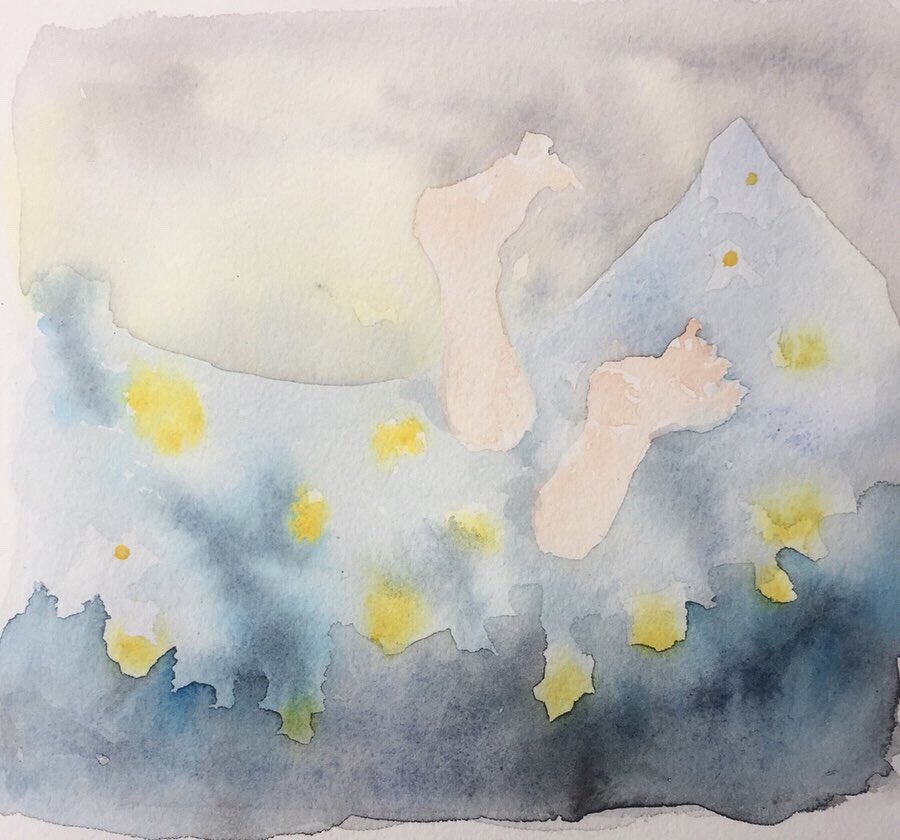 Importing Change of Times & States. Watercolour by  @annafcsmith  #Space  #socialdistancing  #timetoreflect  #lonliness  #artduringcovid19  #lockdown  #missingopenspace  #nopeople  #lockdownart  #wiganart  #painting  #watercolour