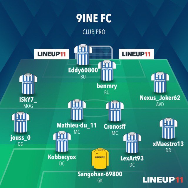 📝Voici la composition de l'équipe pour ce soir en championnat <a href="/VPGFrance/">VPG France</a> L2 
📅 Journée 11 : 🆚 Ultras Hooligans
📅 Journée 12 : 🆚 @LDASeSport 

#VPGFrance #VPG #gaming #eSports #clubpro #FIFA2020 #PS4