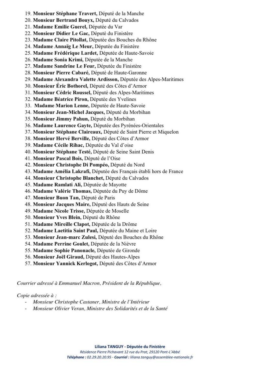 🏖 Avec plusieurs de mes collègues parlementaires nous avons demandé au Gouvernement la réouverture des plages à partir du 11 mai pour des activités physiques et sportives.#ConfinementJour49 #COVIDー19