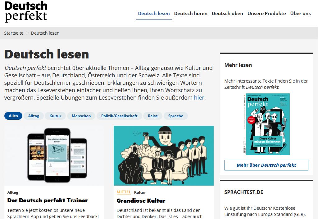 AllemagneDiplo's tweet photo. #jerestechezmoi #japprendslallemand🇩🇪
Le magazine #DeutschPerfekt permet de travailler gratuitement la compréhension écrite (cf. «Deutsch lesen») et orale («Deutsch hören»), et de s'exercer («Deutsch üben»).
👉https://t.co/F1pK6cY9kC
#keepcalmandlearngerman #ConfinementJour49 https://t.co/VUAIPqY0j6