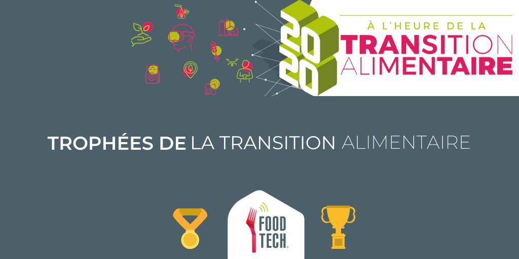 Malgré le report à 2021 de la 4e édition de #FoodUseTech, La FoodTech souhaite tout de même valoriser les #startups ayant candidaté en organisant les Trophées de la #TransitionAlimentaire🌱

Votez en ligne pour votre #startup coup de cœur !🏆 

👉 bit.ly/2yfIHGz