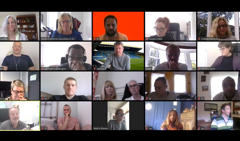 FitzS137's tweet photo. Monday morning #TeamMeeting at #EiA under #lockdown 
#ExecutiveSearch #VIrtualHiring #Africa https://t.co/hiV6oUKgV7