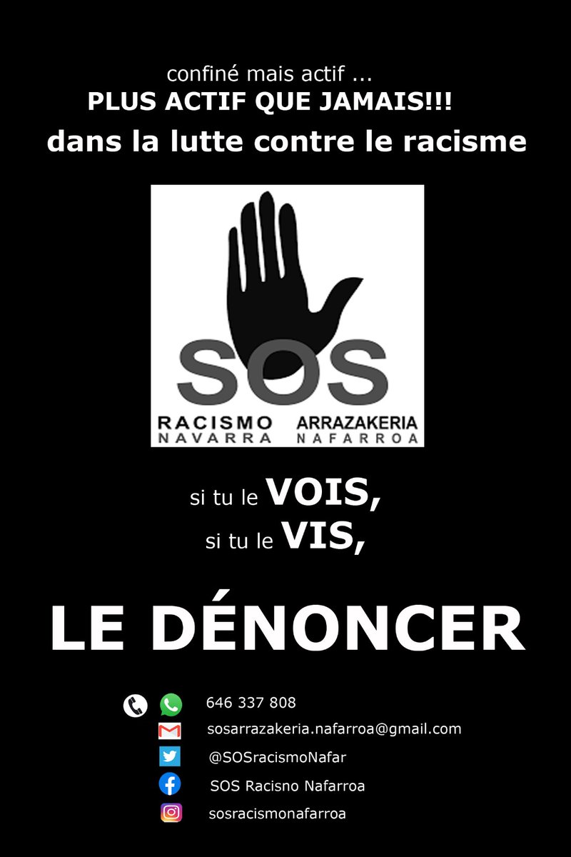 SOSracismoNafar's tweet photo. Recordamos que los derechos fundamentales no están en suspenso    ni las defensa de nuestra integridad y las de nuestras vecinas. 

#SALATU
#DENUNCIA
#DENONCE
#REPORT https://t.co/tGvgCjsuYv