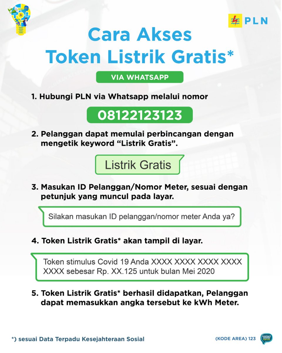 _pln_id's tweet photo. Hai Electrizen, Mimin mau kasih tau kalau Token Gratis dari PLN untuk Pelanggan Rumah Tangga Prabayar 450 VA &amp; 900 VA Subsidi, dan juga Bisnis &amp; Industri Kecil SUDAH DAPAT DIAKSES.

#PLNatasiCorona #TransformasiPLN #PowerBeyondGenerations https://t.co/DJrnvmhtkG