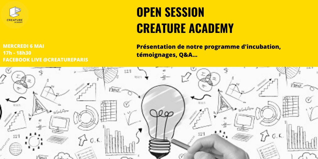 📣 Open session #CreatureAcademy !
Et oui, même si cette année le Forum #EntreprendredanslaCulture est reporté, Creature tient quand même son stand et en version online s’il vous plaît ! Plus d'infos dès demain 😉
#CultureChezNous #Entrepreneur #culture #arts #MondayMotivation