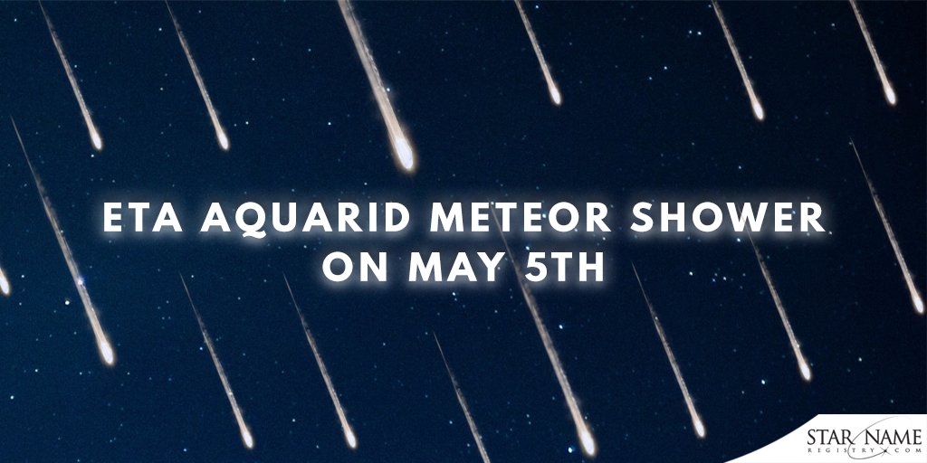 StarNameRegCA's tweet photo. Lie flat on your back #UnderTheSky to watch Eta Aquarids #MeteorShower before #dawn on May 5th 🔭🌠
Tag a friend who loves watching meteor showers. https://t.co/PiEuyVxveq