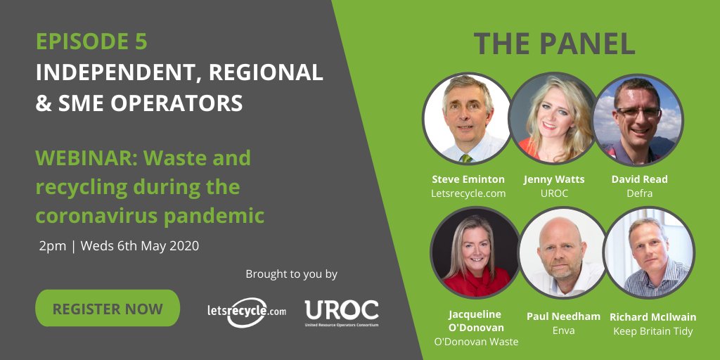 letsrecycle's tweet image. For episode 5, we look at how the pandemic has impacted independent, regional and SME operators and their approach to tackling current issues. 

2pm | Weds 6 May

Register for FREE via register.gotowebinar.com/register/22649…