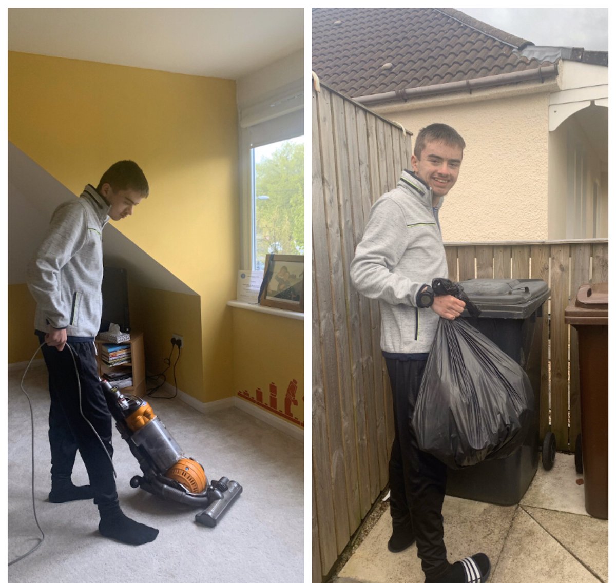 IsobelMair's tweet photo. Class Harris have been busy helping at home. D tidied his bedroom and T helped with recycling and hoovering! Good job π #weareIMS #helpingathome https://t.co/W9udYepraT