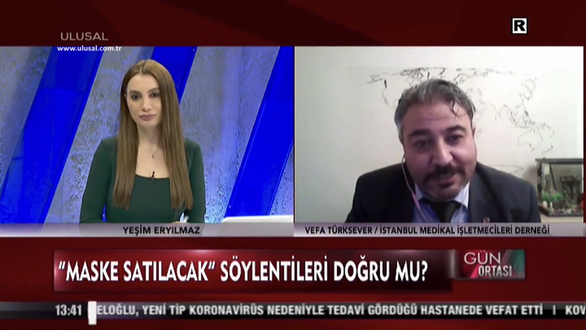 Dernek Başkanımız <a href="/TurkseverVefa/">Vefa Türksever</a> 
<a href="/ulusalkanal/">Ulusal Kanal</a> 'da #günortası programında Yeşim Eryılmaz'ın konuğu oluyor.👇 
ulusal.com.tr