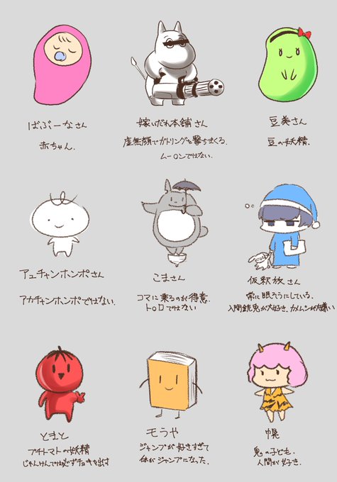 いいねありがとうございました、安直マンです
#いいねした人を独断と偏見でゆるキャラにする 