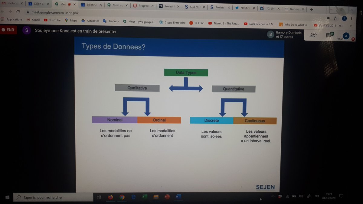 sejenci's tweet photo. #Lesrencontresdesejenci
Ecosystem Building: le 04 mai 2020
Formation des structures publiques; Programme de développement des capacités de gestion de données #ouverturedesdonnées #FormationDataScience #Renforcementdescapacités @DGateway https://t.co/aRaQKwEAhl