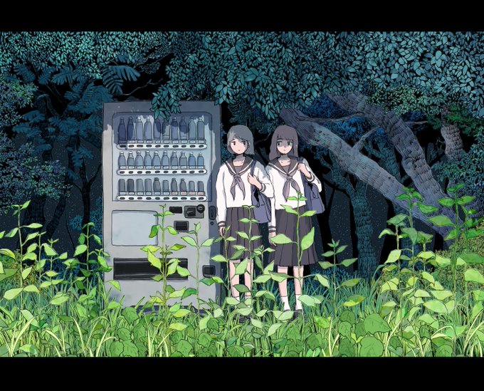 「2girls vending machine」 illustration images(Latest)