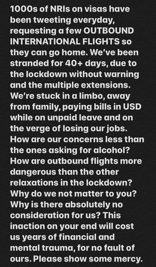 Aarti0468's tweet photo. #OutboundFlightsFromIndiaNOW @narendramodi @PMOIndia @DGCAIndia @AmitShah @DrSJaishankar 
Pls hear our pleas . We are also indian citizens and have the right to be heard and helped. Allow us to leave to save ourselves https://t.co/2AbKue49As