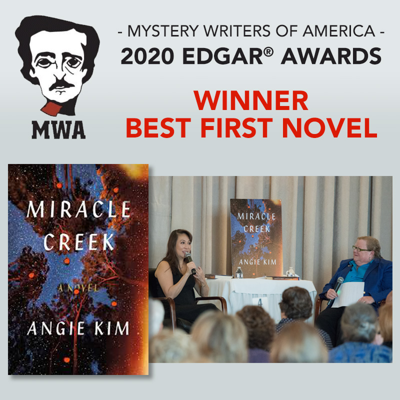 LibraryCCPL's tweet photo. Congratulations to Angie Kim for winning the 2020 Edgar for Best First Novel for Miracle Creek! ππ Angie Kim was a delight to have at our Annual Day for Book Lovers event last September.
#AngieKim #MiracleCreek #EdgarAwards #BestFirstNovel #Winning #AuthorEvents https://t.co/S4YCwq0zBZ