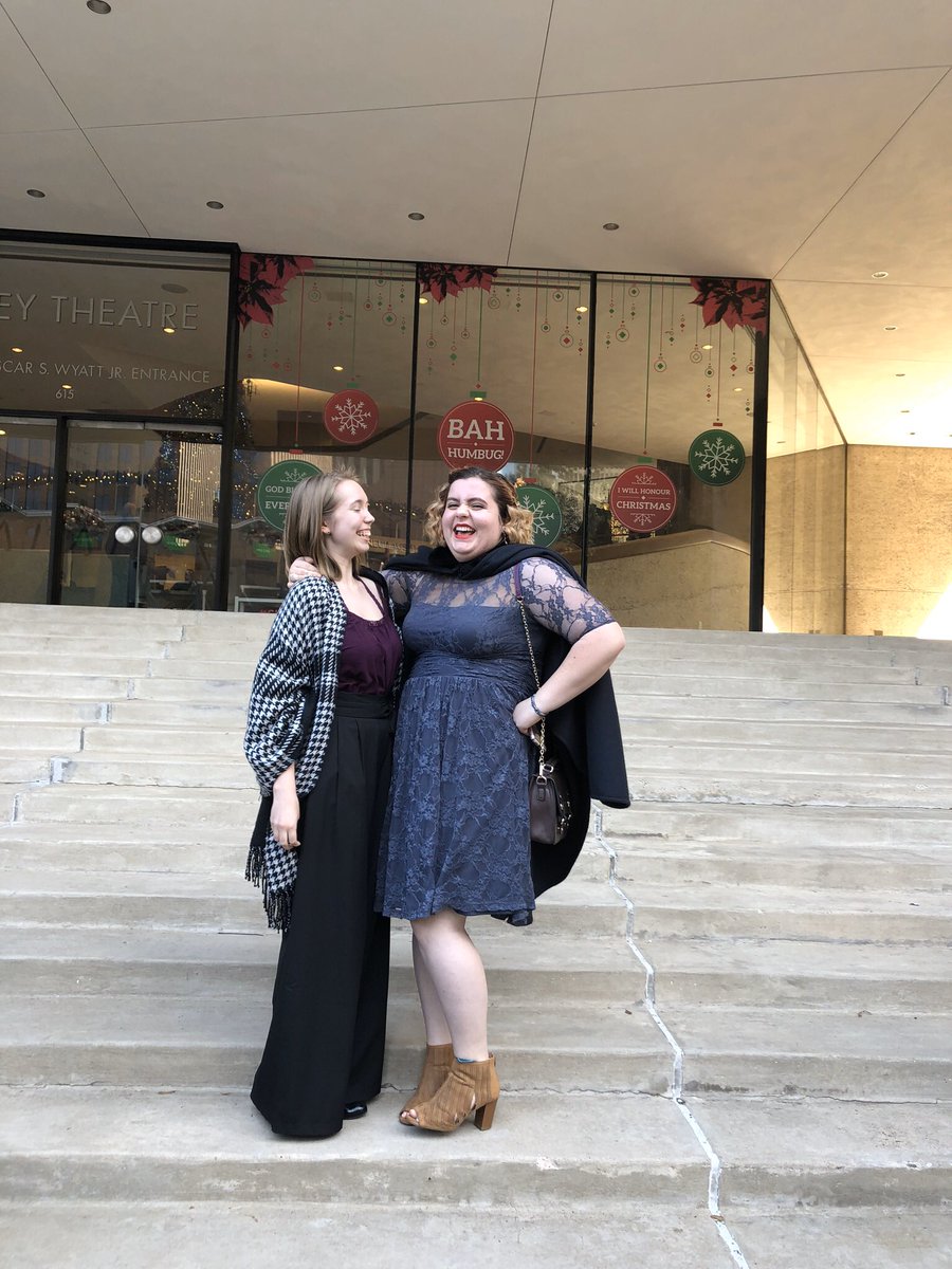 _the_emil_'s tweet photo. It’s prom week! Today’s theme is favorite memory from Travis, and I have to say taking the theatre class field trip to see the Alley’s A Christmas Carol was a really great day🤗 @TravisTheatre #thsclassof2020 https://t.co/mg0wKHsITi