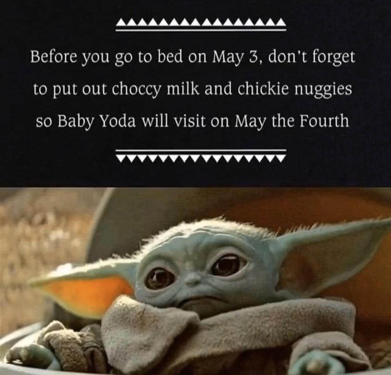Rachel Zabrina May The 4th Be With You Hope You Put Out Some Snacky Snacks For Baby Yoda Last Night Maythe4thbewithyou T Co 5rfar2ysbg Twitter