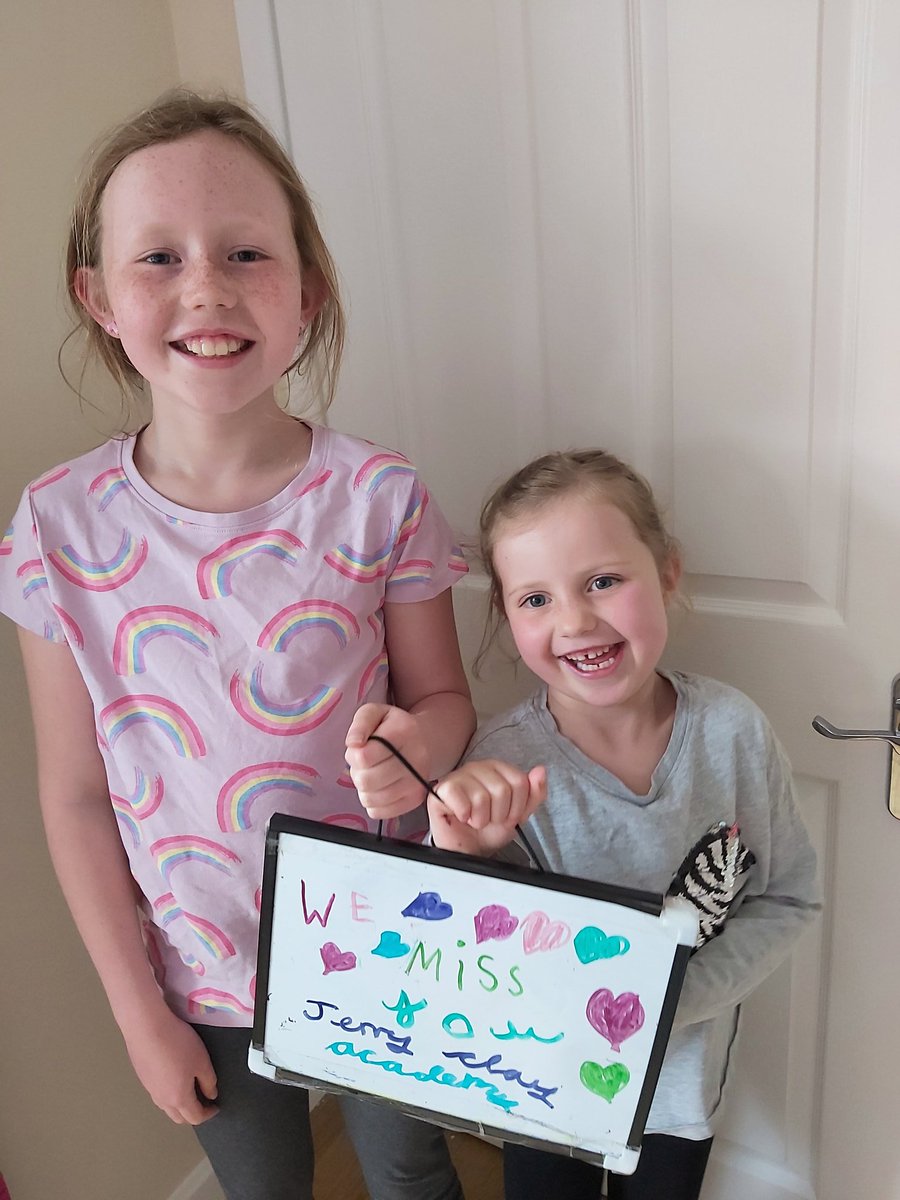 HaleyHurdus's tweet photo. @JCAWakefield scarlett and Isabelle are missing everyone at Jerry clay Academy and Hope's everybody is safe and well. They cant wait to be back. 🌈 https://t.co/6ipdFRV4DM