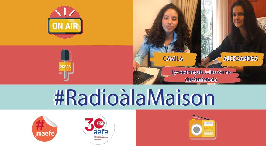 aefeinfo's tweet photo. #RadioàlaMaison 🎧 | Nouveau podcast : Aleksandra et Camila, élèves de 3e au @julioverneGT, ont interviewé Salvatore et Mathias en cours d’échanges #ADNAEFE en Europe. Ils partagent leur expérience du #confinement &amp; de la #continuitépédagogique ➡️ https://t.co/SLfWeOJvDS https://t.co/oQXIfV0lGM