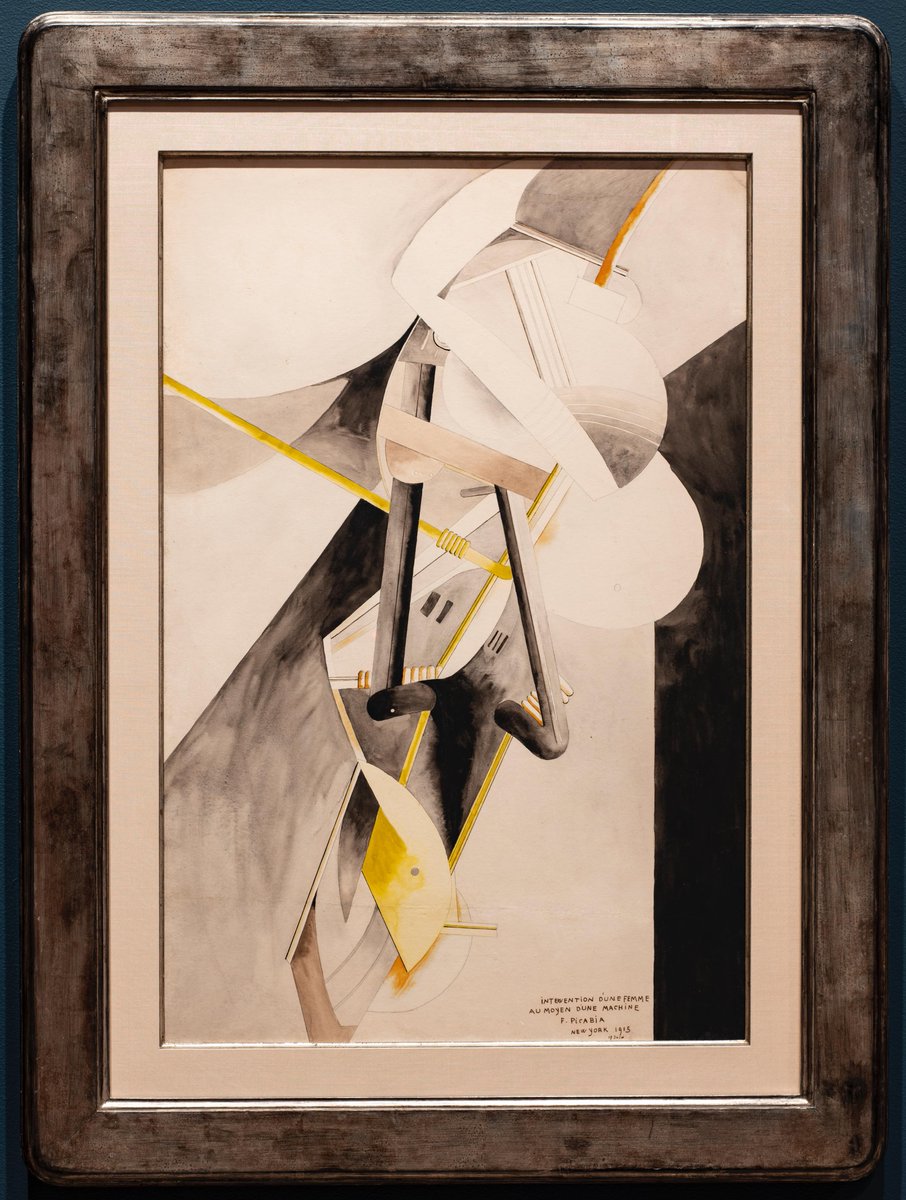 jsmauo's tweet photo. #MasterworksMonday:
#FrancisPicabia (French, 1879-1953)
"Intervention d'une femme au moyen d'une machine (Intervention of a woman by means of a machine)" 1915
Pencil, watercolor, ink and gouache on paper mounted on cardboard. https://t.co/dqqRmVmnLB