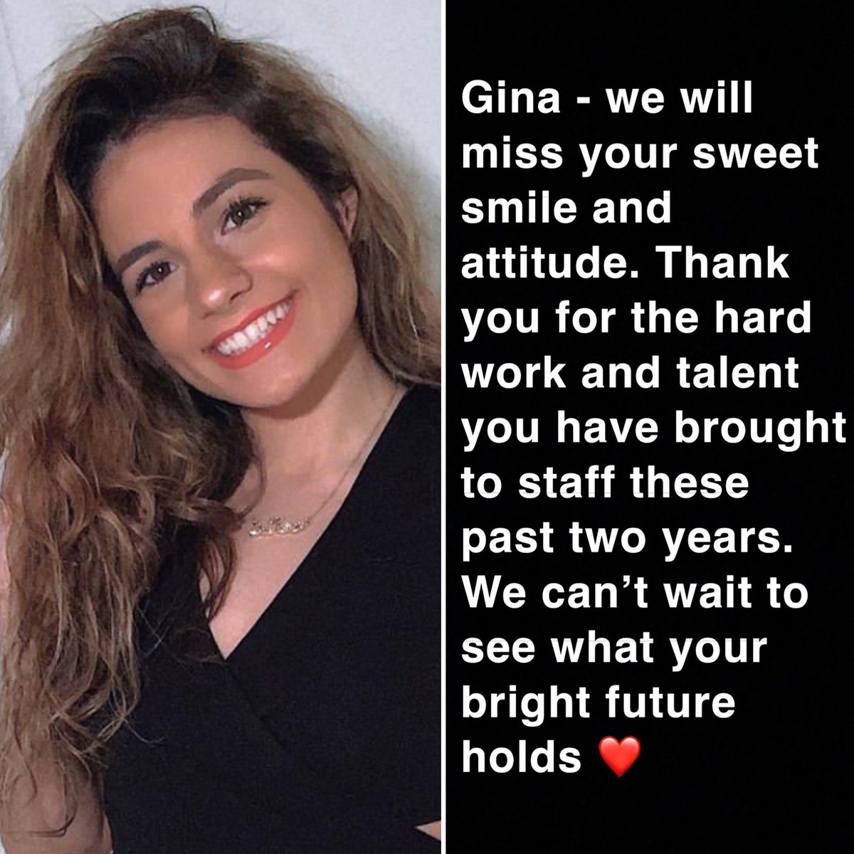 We are so proud of our senior staff members. Starting today we are sending a special shoutout to each one starting with our Co-Editor-In-Chief Gina Huseinovic. Congrats @gina_huseinovic