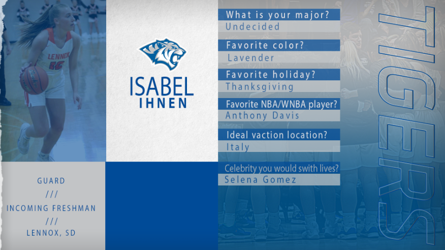 DWTigerWBB's tweet photo. Let's kick off the week with a spotlight on one of our new Tigers incoming freshman Isabel Ihnen from Lennox, SD‼️ https://t.co/WxqzAym5HV