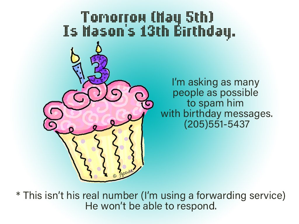 thinkusability's tweet image. Tomorrow is my youngest's 13'th birthday, I'm trying to make it memorable.
