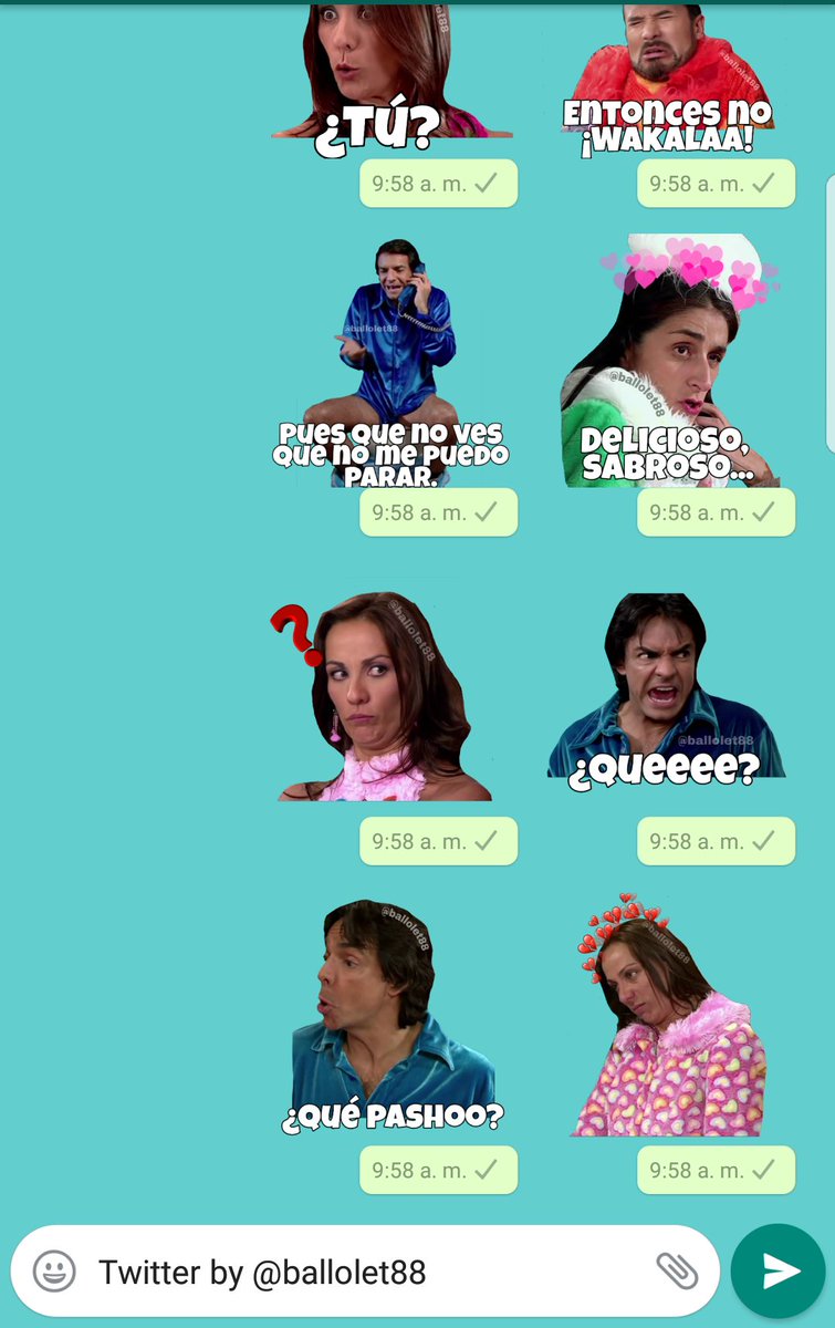 ballolet88's tweet photo. Hola, les traigo los nuevos stickers de la familia peluche.
Espero y les gusten.
RT Y FAV ❤para pasar el link de descarga.
Los stickers se descargan con la app @Stickerly_app 
#peluche #Lunes #stickers #whatsapp #Rt
#sticker  #federica #novios #frases https://t.co/PVQPNiUXYJ