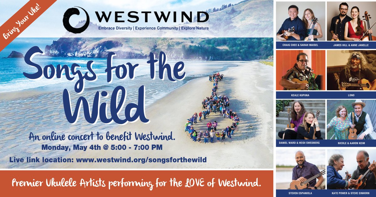 MelanyBerry's tweet photo. I hear music in the air!  
Tune in tonight for an amazing Ukulele Concert to Benefit the Westwind Stewardship Group.
May the fourth be with you. https://t.co/7Sp0Ar8DGc
