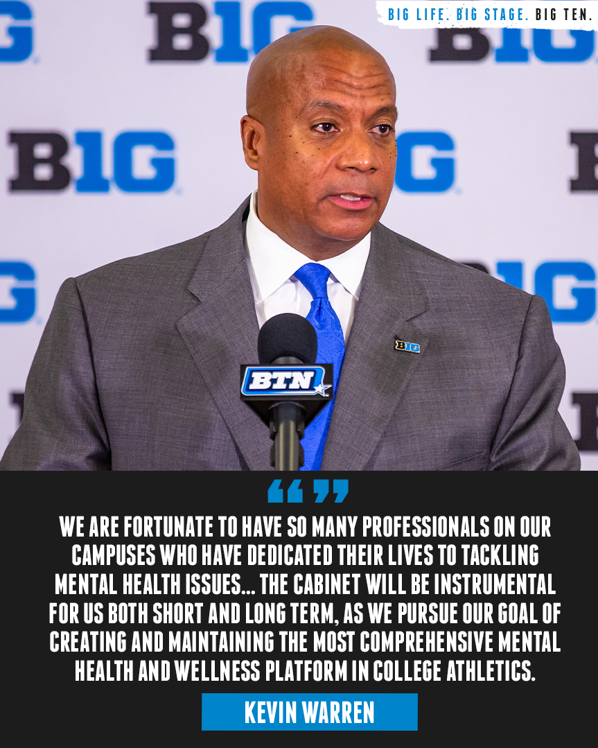 bigten's tweet photo. In conjunction with Mental Health Awareness Month, the Big Ten Conference is pleased to announce a pair of mental health initiatives. #MentalHealthMonth #NotAlone 

Full Release: https://t.co/NQZbpGyc8f https://t.co/G76apoY900