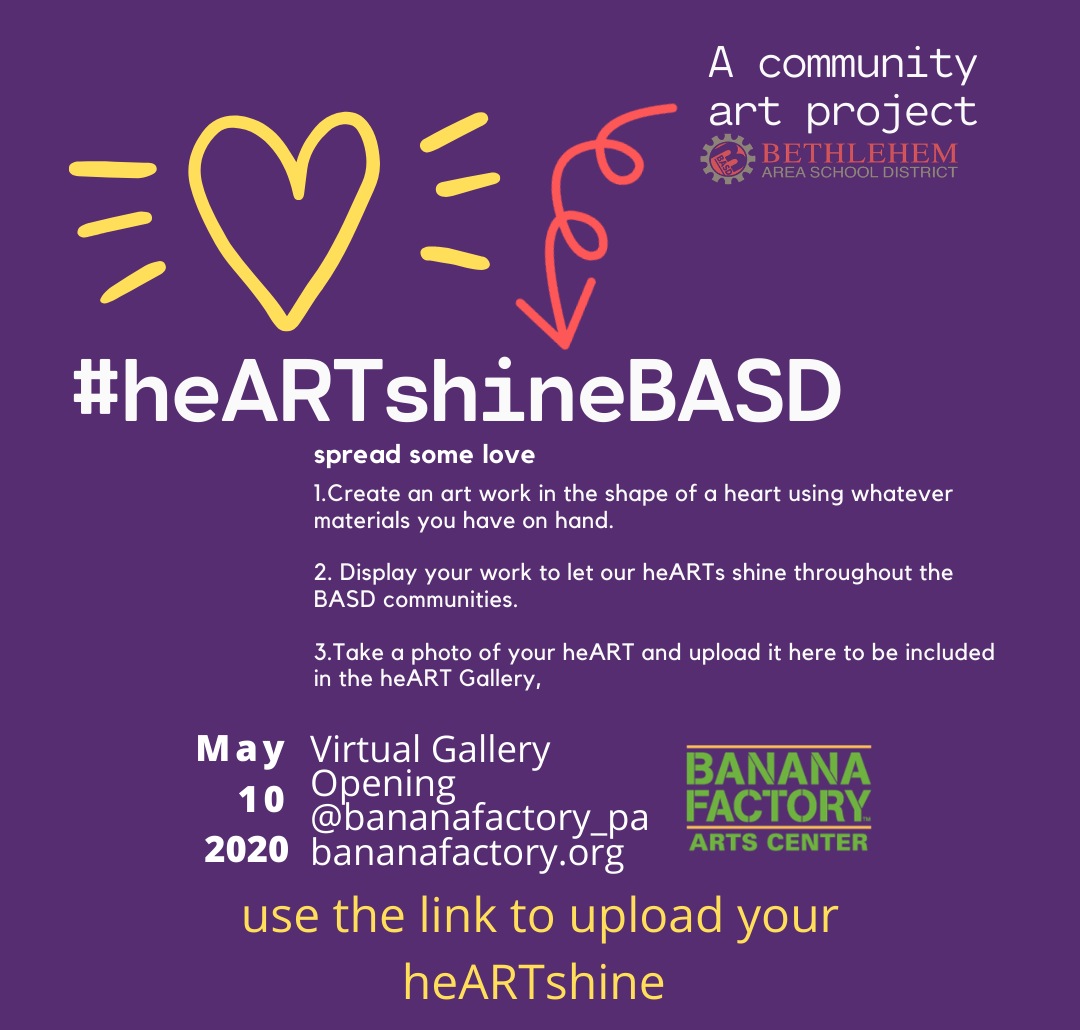 MrHs_ArtRooms's tweet photo. #heARTshineBASD
Good Morning! A community art project out of RI was shared with one of our art teachers, and we thought it would be fun to spread the love through this idea to the BASD community & with the Banana Factory.LINKhttps://bit.ly/heARTshineBASD
#basdproud #basdarts https://t.co/45RJmEzWc4