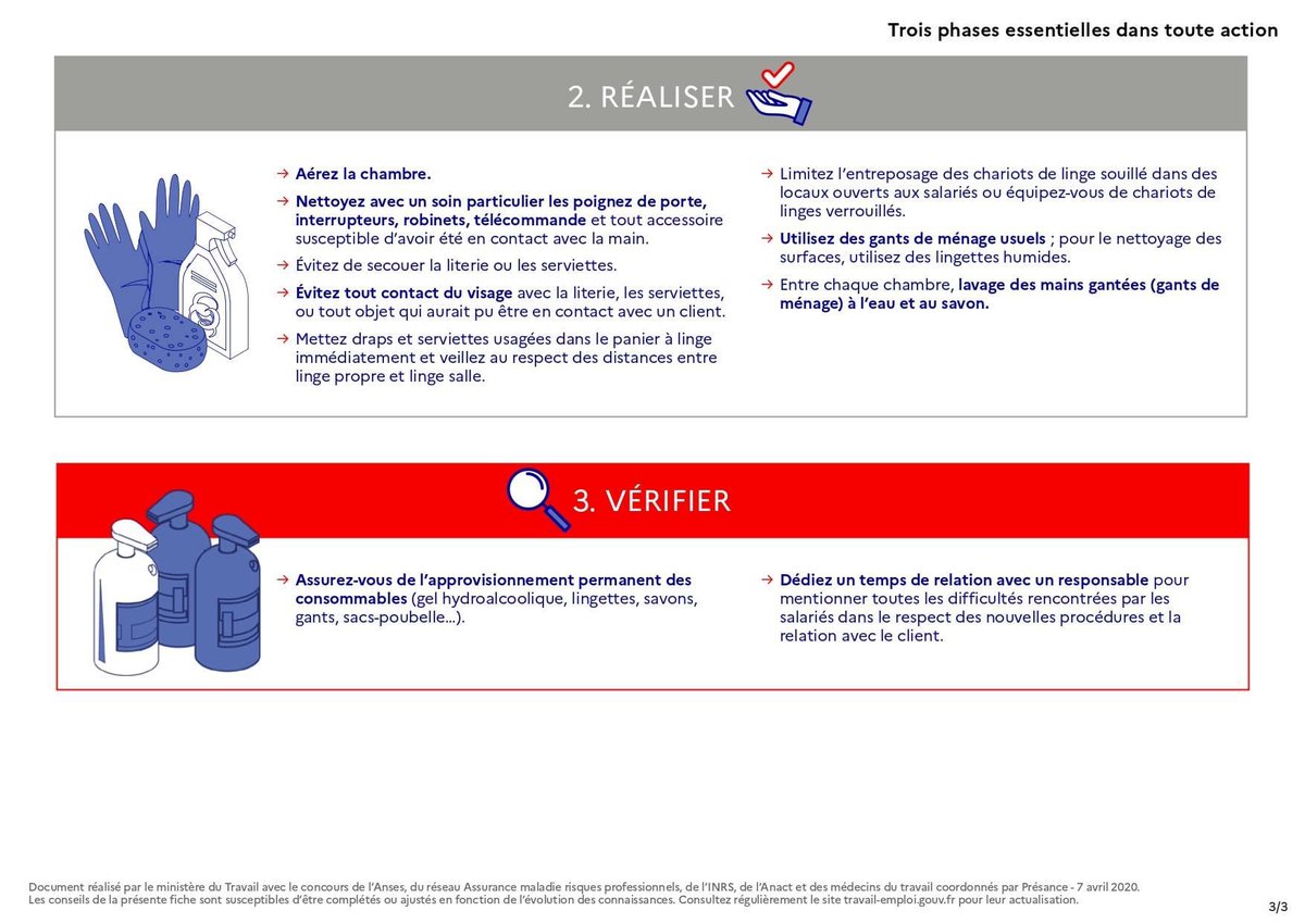 ExcelPlace's tweet photo. Afin d'assurer la protection contre le COVID-19 sur vos lieux de travail et assurer la continuité de l'activité économique, retrouvez les fiches conseils métiers éditées par le Ministère du Travail. Consultez ici la fiche "Travail dans l’hôtellerie - femme et valet de chambre” https://t.co/td3QQd6C03