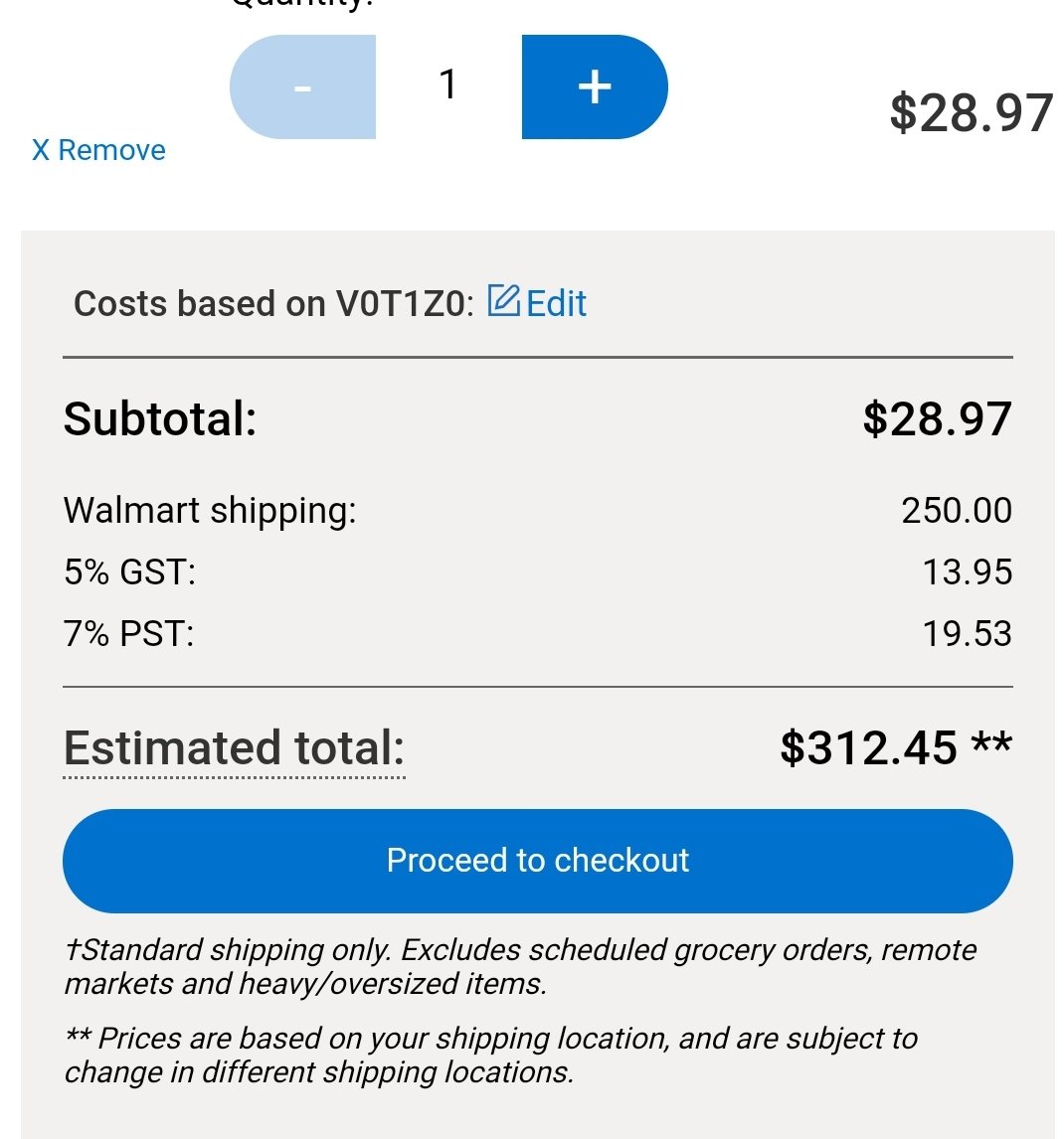 alladream89's tweet photo. $250!?!?!?!?!?!?! Just for shipping????????? What the actual hell @Walmart  we are not hard to ship to!! We do have ground and air mail every week 

#Corruption #crooks #thieves https://t.co/kMyFvHf1Rd