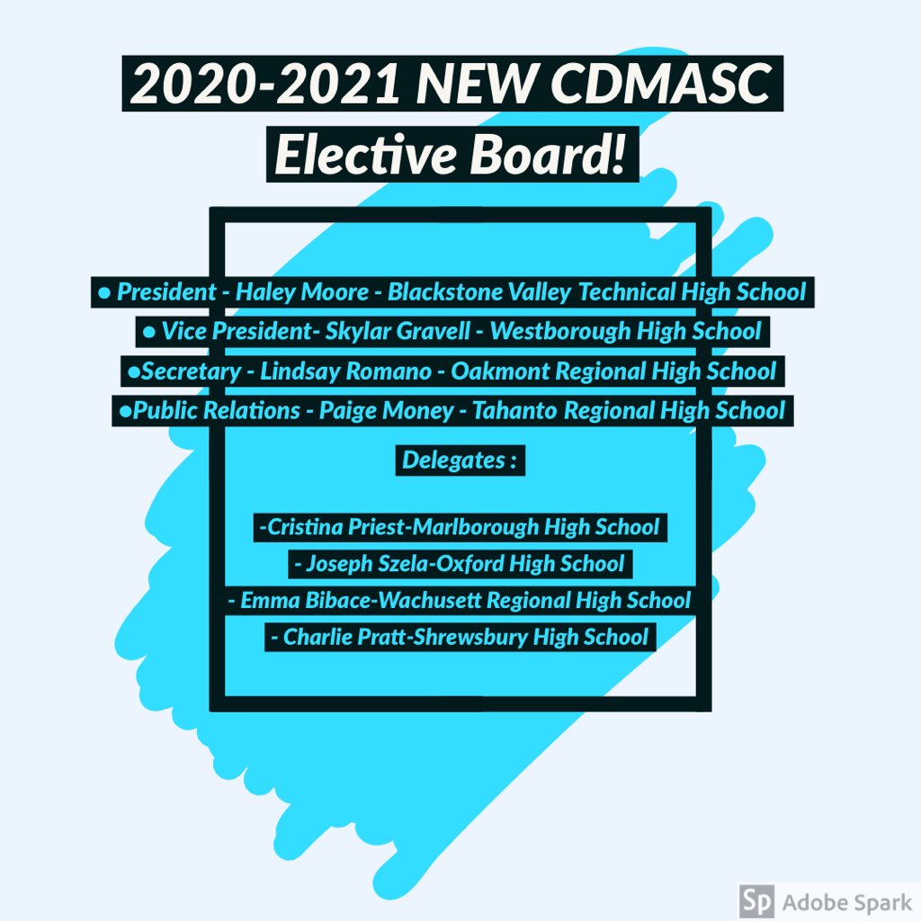 Congratulations to the new board!