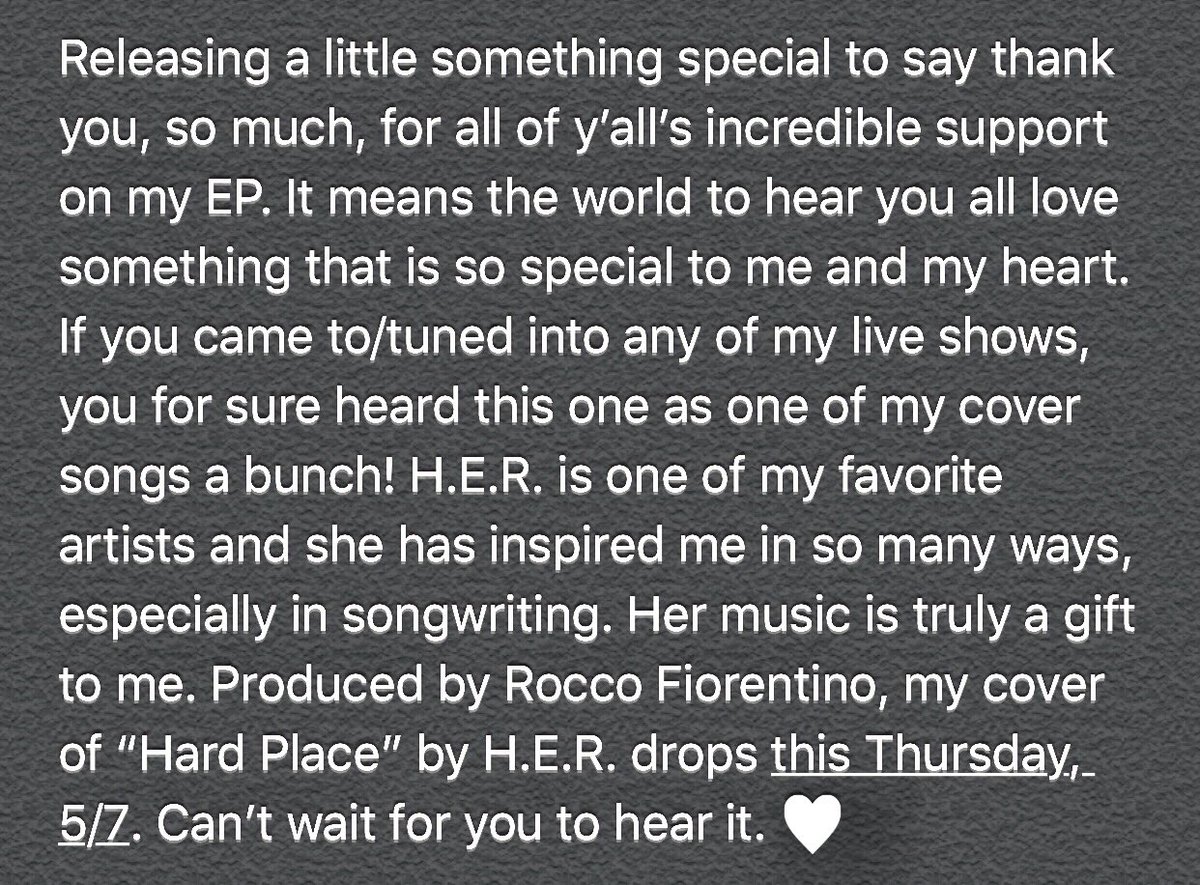RachelHorter's tweet photo. 5/7. Thank you for everything. Can’t wait for y’all to hear this one! Pre-save at this link so “Hard Place” will automatically appear in your Spotify library when it’s out 🤍 https://t.co/OEnC6dMfjw https://t.co/zZXqdfLdHO