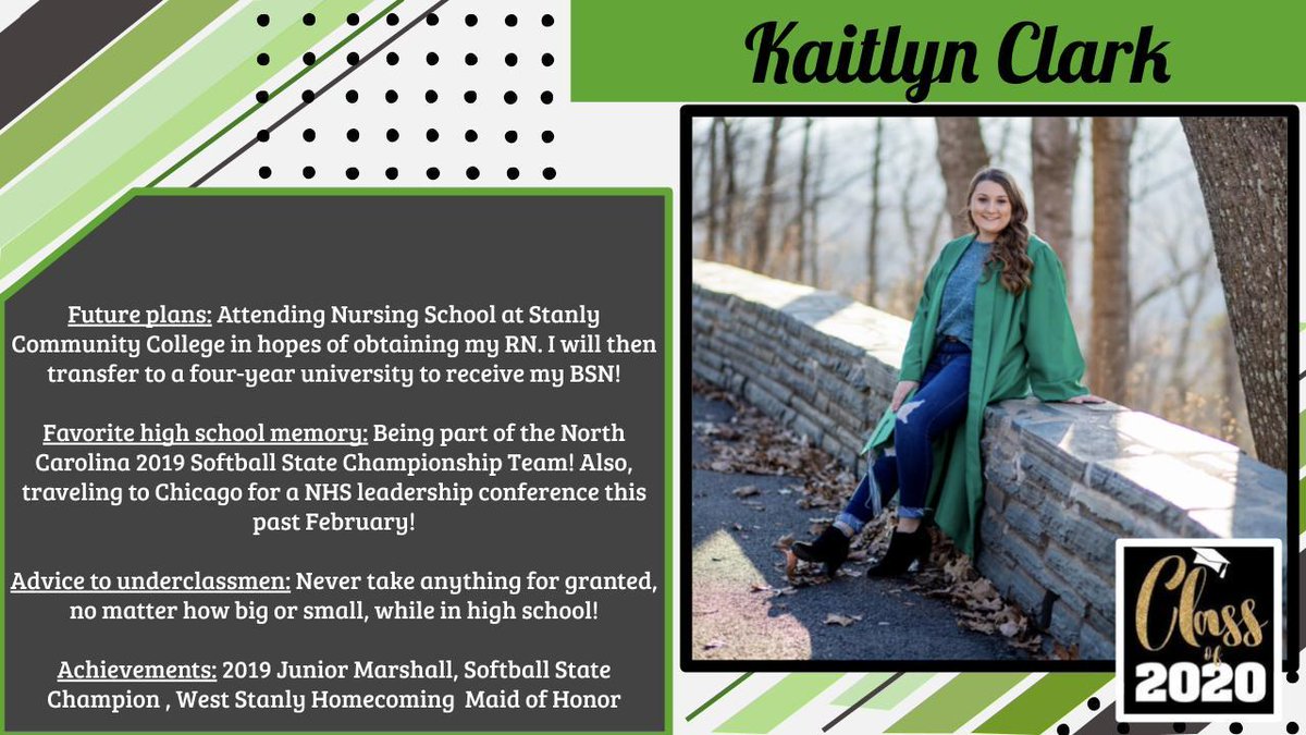 weststanlyhigh's tweet photo. Congratulations, Kaitlyn!  West Stanly High is very proud of you and your accomplishments! https://t.co/Llqud5981n