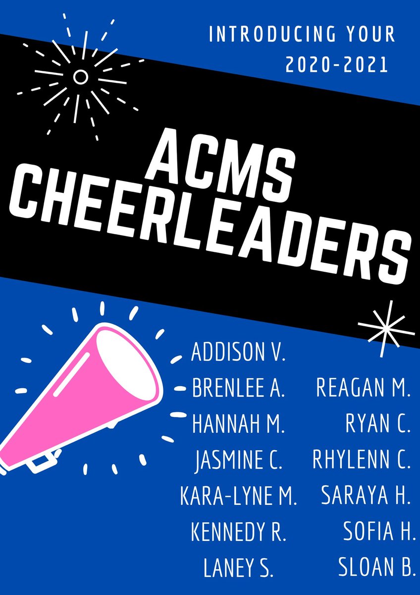 Introducing your 2020-2021 ACMS Cheerleaders