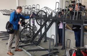 BESTmobility's tweet photo. TransLink has Bike Parkades now open at Burquitlam, Lafarge Lake–Douglas, and Bridgeport station! The Bike Parkade program has expanded to new parts of the region, making it an easier for even more people to #BikeToTransit. https://t.co/tgVER59agk