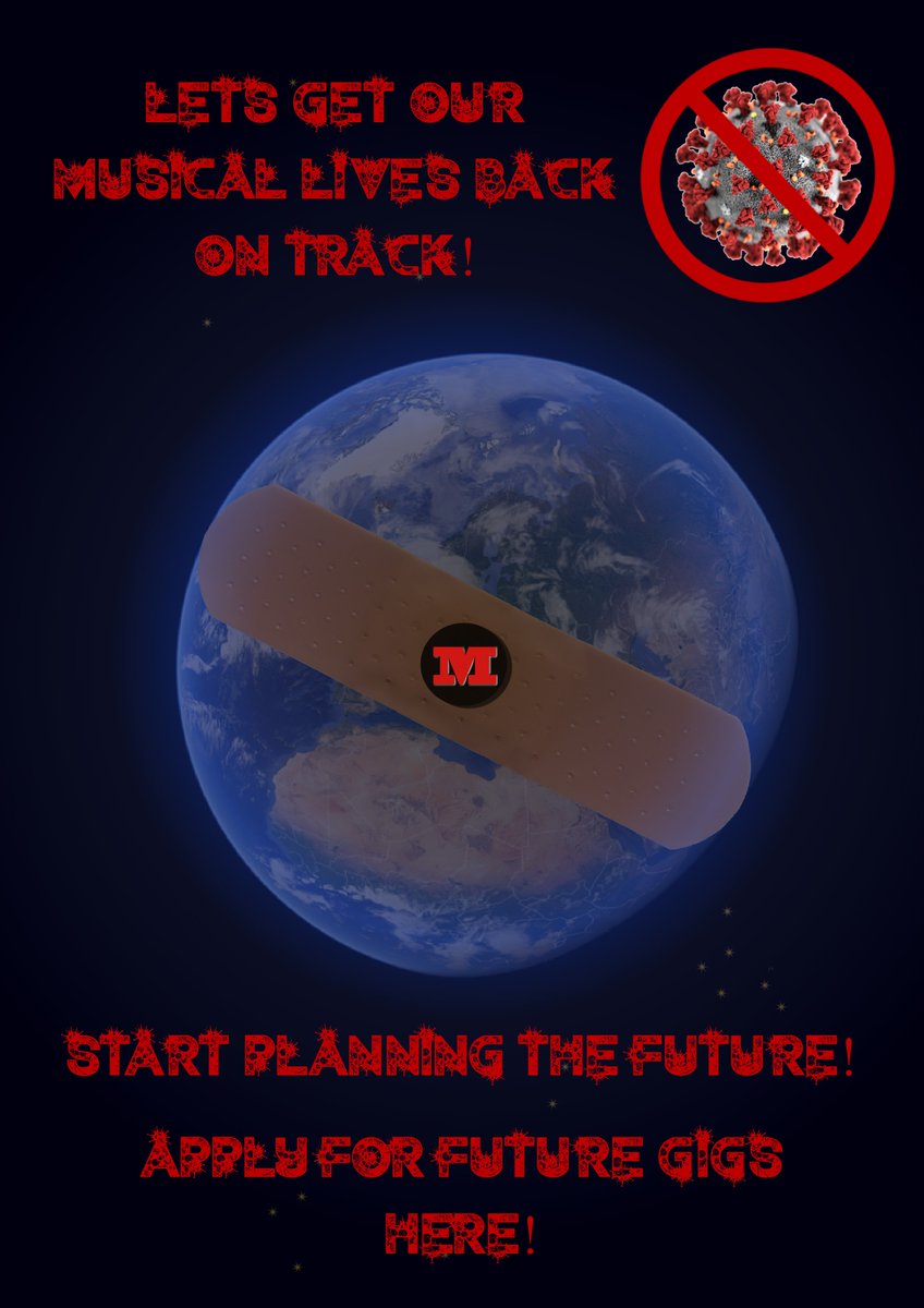 MergantPromoter's tweet photo. Fight the Virus! Plan your career in advance, make the first step and click the correct link below to be in our database for future gigs (Starting late 2020).
Applications:
Solo Artists - https://t.co/V1ofFBzq4C
Bands - https://t.co/OjkQi4RIVf

#Music #Artists #Bands https://t.co/qyS9ErXEIK