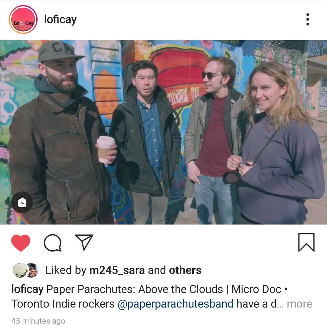 paperparachute1's tweet photo. Yeeeeee! Paper Parachutes was featured on the season 1 finale of Lofi Cay. Take a walk with PP in Trinity Bellwoods Park pre-covid times!
https://t.co/0EQJzzpltn
Thanks Lo Fi Cay for having us!
#torontomusic #torontoindiemusic #diymusic #studiolife #bandlife #tourlife https://t.co/x0OLu3Mn1D