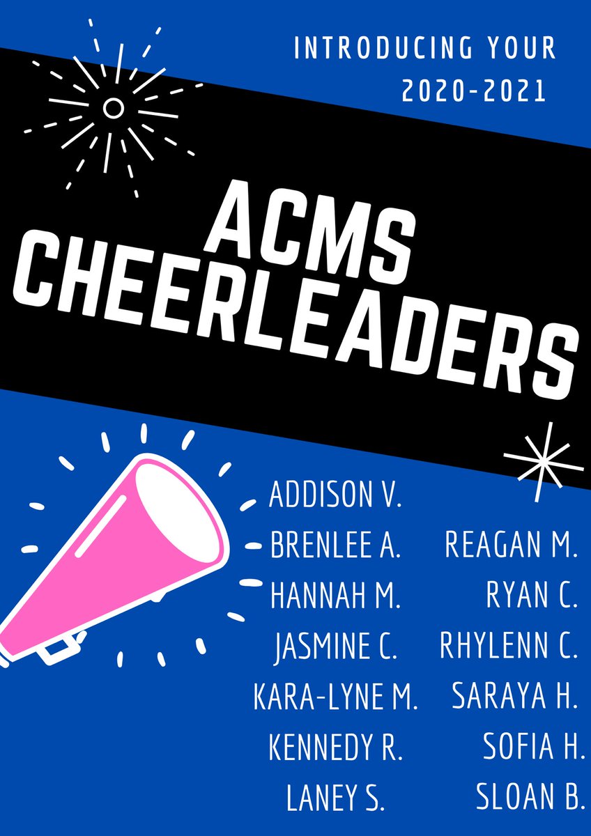 So excited to introduce your 2020-2021 ACMS Cheerleaders!! #ACMSGETROWDY