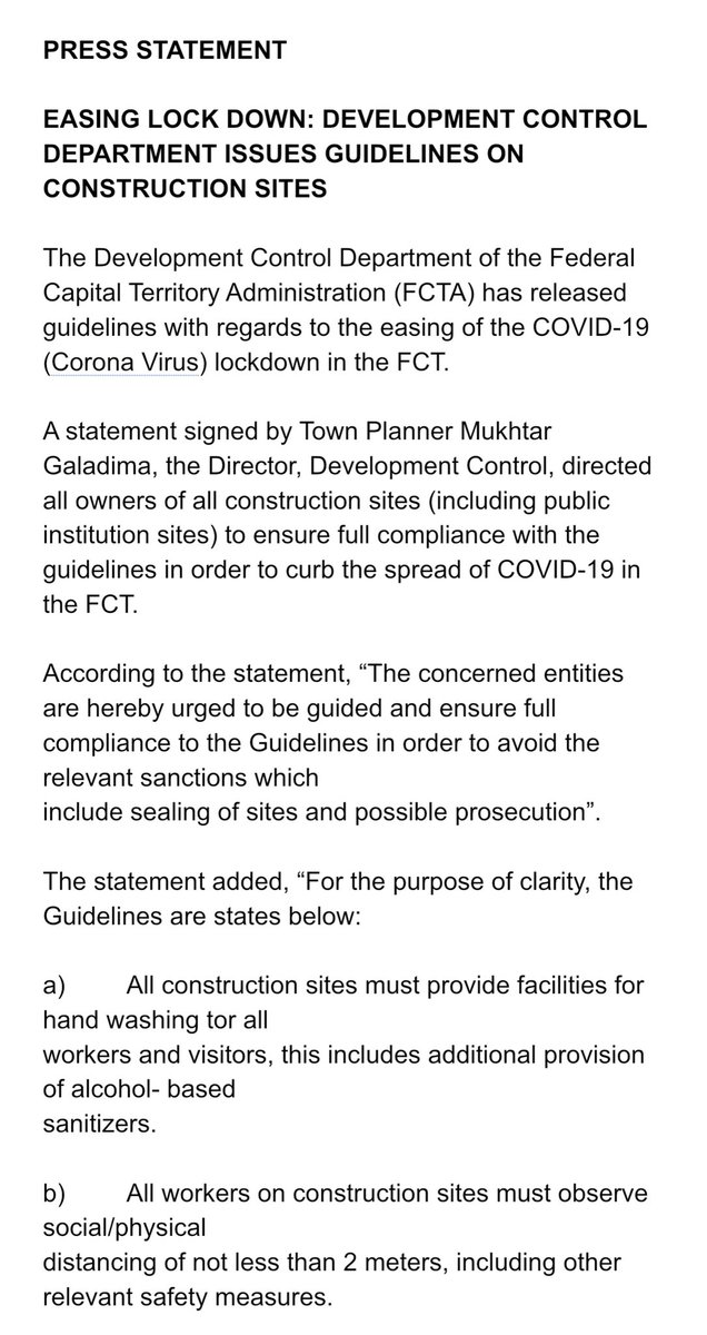 Official FCTA tweet media