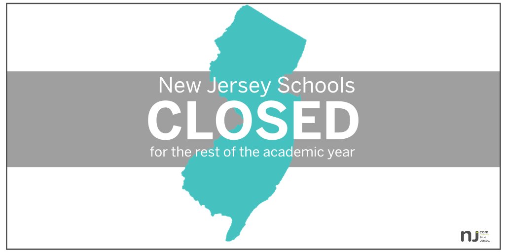 njdotcom's tweet photo. N.J. schools will be closed for the rest of the academic year. No decision has been made regarding summer school and next fall's classes. https://t.co/k1en9fgBVV https://t.co/yCm34sTHo4
