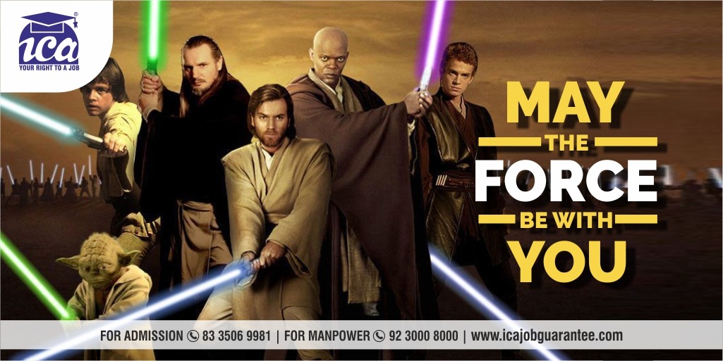 IcaEduSkills's tweet photo. May the FORCE be with you!
#StarWars #StarWarsDay #BeAStarWithICA #CIA #CIACourses #ICAJobGuarantee #IAmJobReady https://t.co/TaNODHlYy9