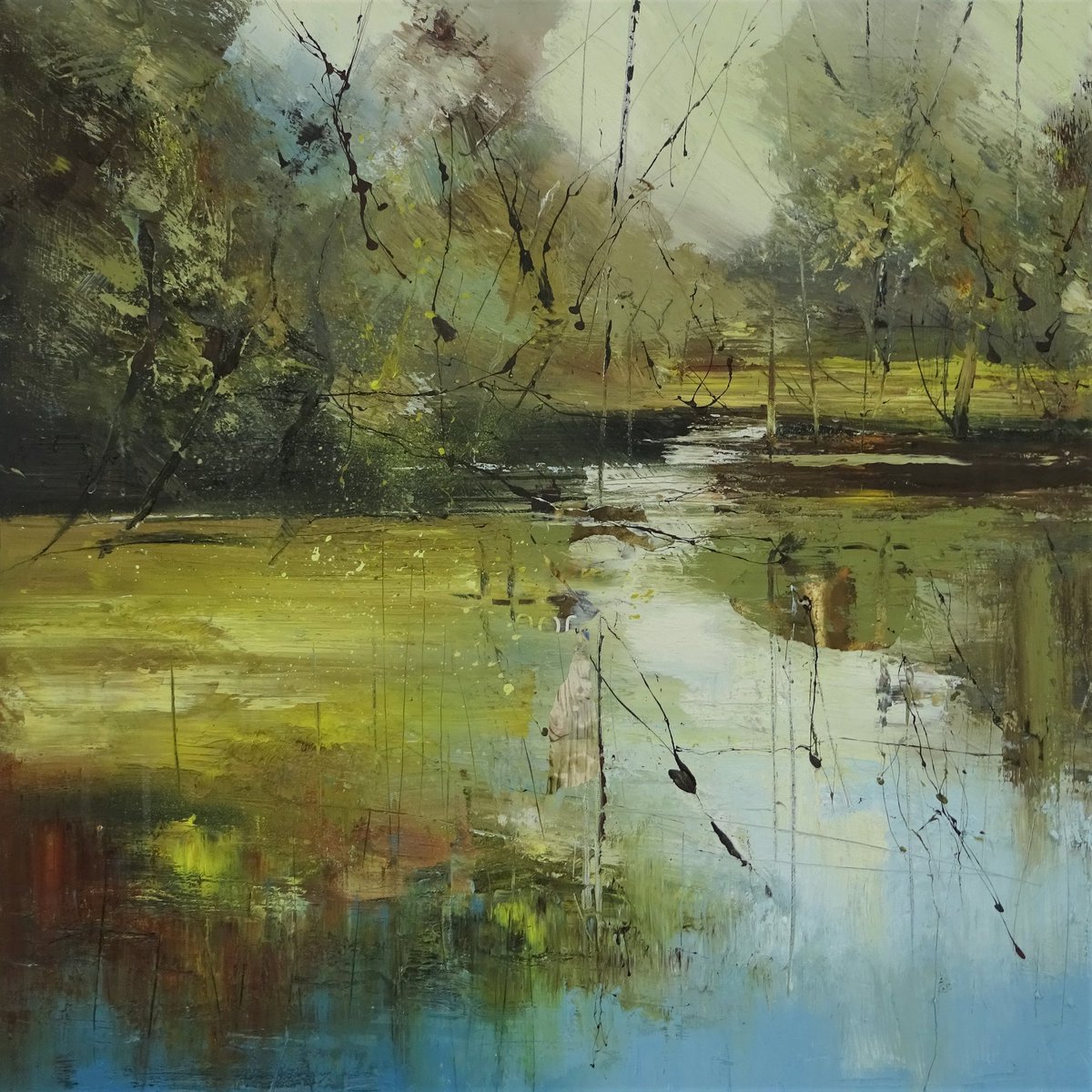 Water garden recently painted for the launch of the Dart galleries on line exhibition that starts this Friday 8th May.