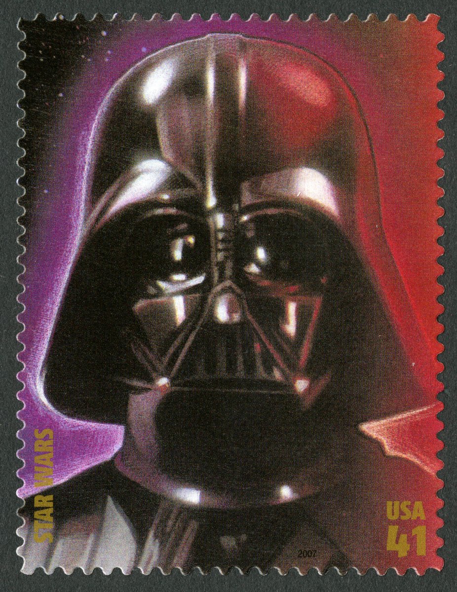 PostalMuseum's tweet photo. #MayTheFourth be will you! Enjoy some #StarWars stamps!

(C)Lucasfilm Ltd. and USPS (R). All rights reserved. https://t.co/yocV0Bc8ht