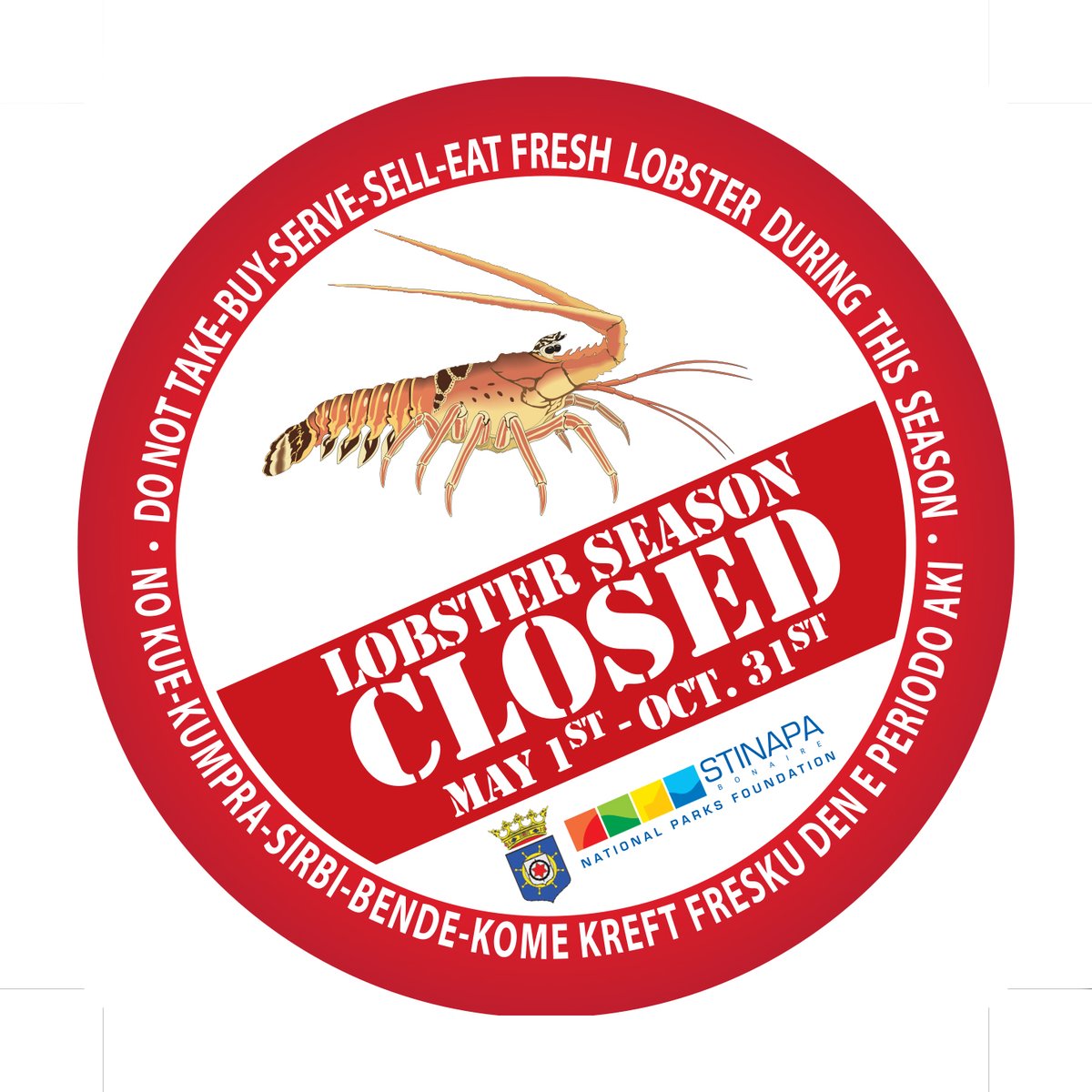 ⁣🚫 Do not catch, buy, serve, sell or eat fresh lobster during this period.🦞⠀