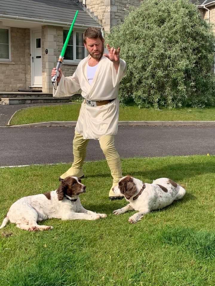 Steve’s got in the spirit of  #StarWarsDay for his dog walk today 