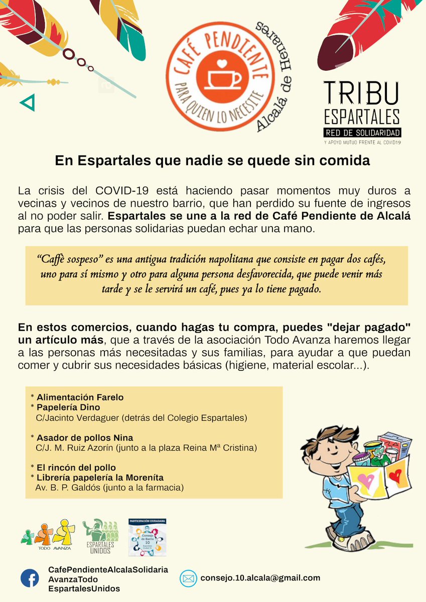 ¡Por fin empezamos a salir! Pero sigue habiendo quien lo pasa muy mal en Espartales. En la Tribu hemos montado una campaña de donación. ¡Ahora faltas tú! Cuando bajes a comprar, puedes echar una manita y apoyar a las familias más desfavorecidas, y también al comercio local...