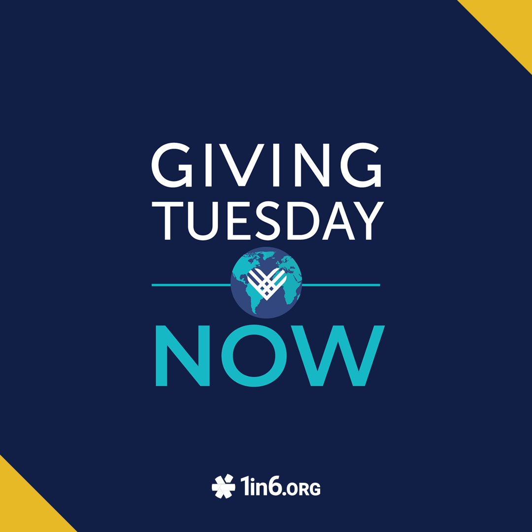 Never has there been more demand for the vital services of <a href="/1in6org/">1in6</a>. Would you consider a gift this #GivingTuesdayNow to help continue our free 24/7 Helpline Chat and Support Groups for male survivors of sexual abuse and assault? Donate at 1in6.org/give.